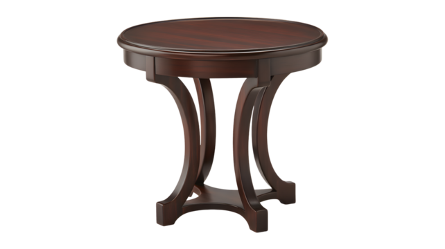 Elegant dark wood side table with a classic design, perfect for living rooms, hallways, and stylish home decor displays