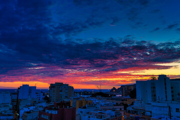 atardecer almeria andalucia españa