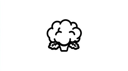 Simple cauliflower illustration