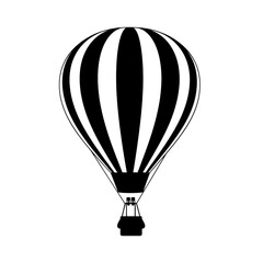 Naklejka premium Hot Air Balloon Outline isolated on a transparent background