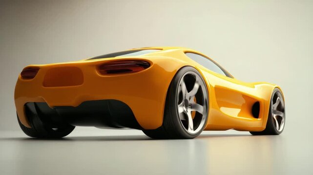 Sleek Yellow Sports Car: A vibrant, aerodynamic sports car, bathed in sleek lines and dynamic curves, showcasing power and elegance, ready to conquer the open road.