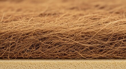 Coconut Coir Dream Closeup of Natural Fibers with Texture Harmony.