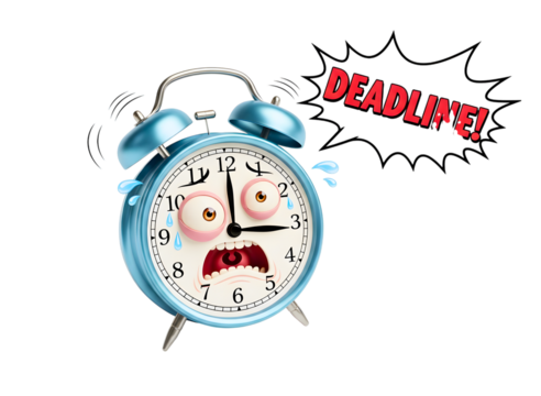 Vintage brass twin bell alarm clock isolated on transparent background