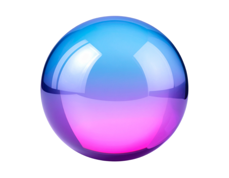  Angled Neon Eclipse Orb with Gradient Glow and Soft Shadow, Modern Abstract Design, Transparent Background