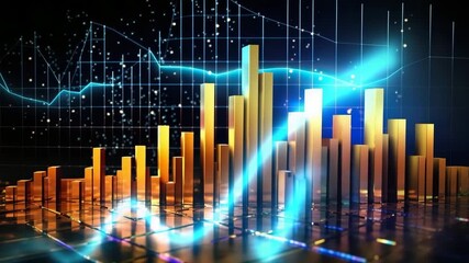 Business graph for design natural abstract color background - Powered by Adobe