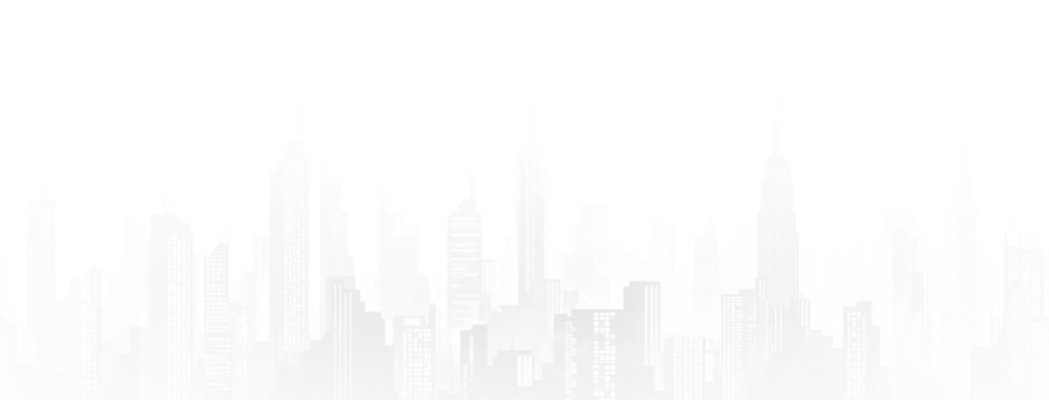 black silhouette of a big city with skyscrapers only windows without background
