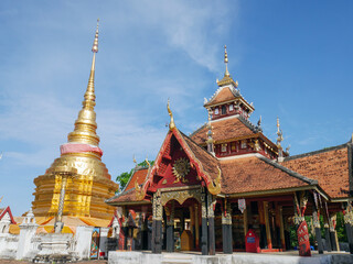 Burmese style Thai temple, Pongsanuk Temple, Lampang, Thailand