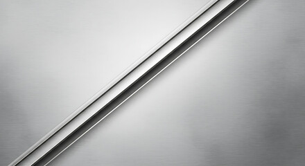 diagonal metallic line on a matte silver background with shimmering edges