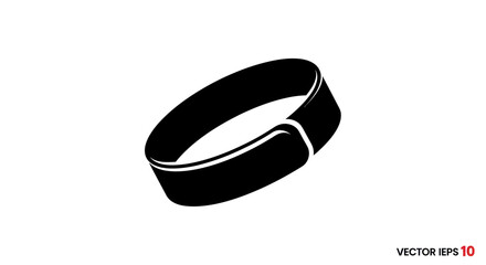 Black fitness tracker bracelet with adjustable strap.