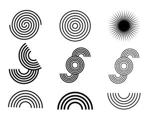 Abstract Spiral Circle Pattern Design