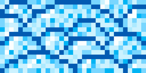 Pixel vector blue Sky background. Trendy abstract Pixel art summer Sky background. Perfect Summer wallpaper retro game interface decor. EPS 10