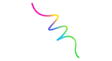 Vibrant Rainbow Swirl Line Art.