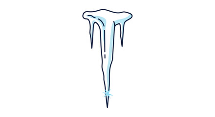 A single stylized icicle with multiple points hanging downwards.