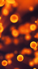 A dark golden cosmic background with glowing dots scattered throughout, creating a celestial and ethereal atmosphere