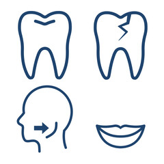 Illustration of dental dantist icon tooth healthy medical