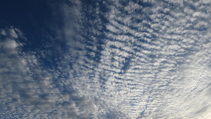 Altocumulus Mackerel Sky over Hallim, Jeju Island in Autumn