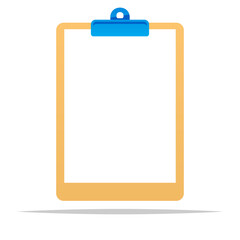 Blank clipboard vector isolated illustration