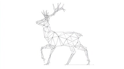 Geometric deer silhouette
