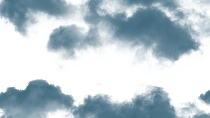 Dark clouds isolated on transparent background in the atmosphere