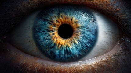 macro close-up of a human eye