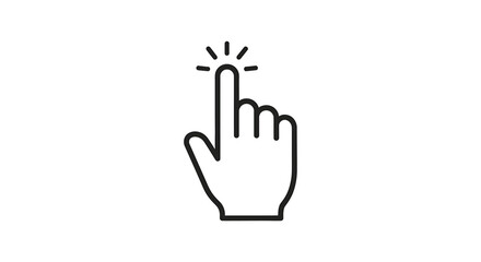 Finger touching or pointing at something, representing interaction, selection, or a call to action