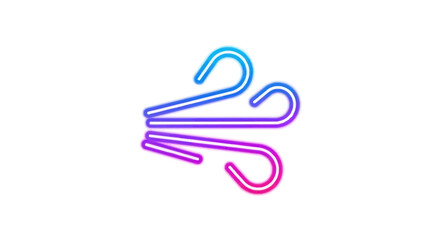 Vibrant Gradient Wind Flow Icon Symbol Design.