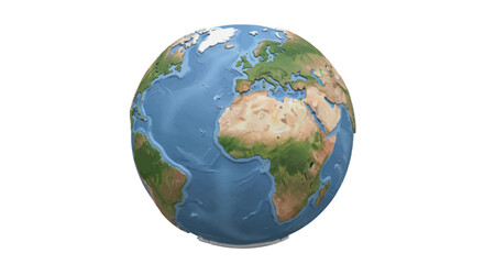 Earth Globe Showing Africa Europe and the Atlantic Ocean.