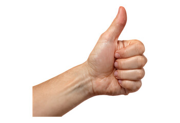 Thumbs Up Gesture with Transparent Background, Neon Coral Illustration for Web Design