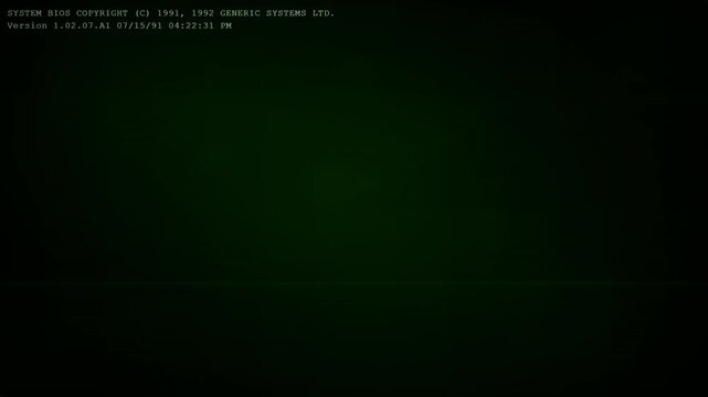 Retro PC Boot Sequence - Nostalgic 1990s Computer Startup Simulation