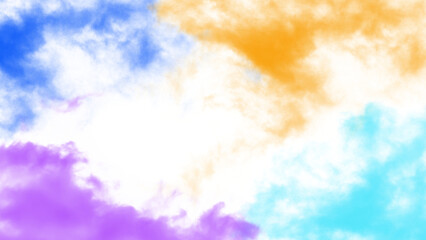 Colorful cloud effect isolated on transparent background