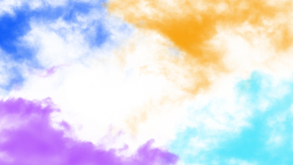 Colorful cloud effect isolated on transparent background