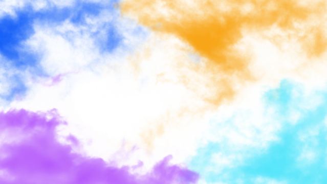 Colorful cloud effect isolated on transparent background