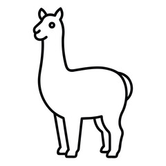 alpaca silhouette vector art