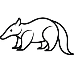 anteater silhouette vector art