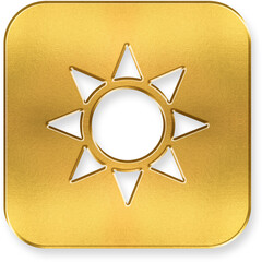 Shiny Gold Sun Brightness Icon