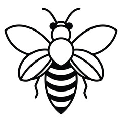 Obraz premium bee silhouette vector art