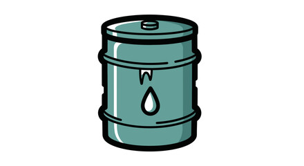 A stylized green industrial barrel with a white oil drop symbol.