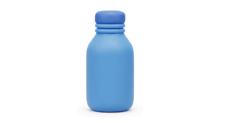Small Light Blue Plastic Bottle with Matching Screw Cap.