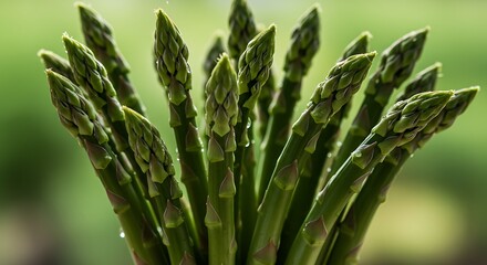 Fresh Green Asparagus Spears Healthy Vegetable Food.