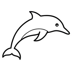 Fototapeta premium dolphin silhouette vector art