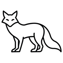 fox silhouette vector art