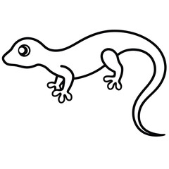 gecko silhouette vector art