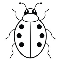 ladybug silhouette vector art