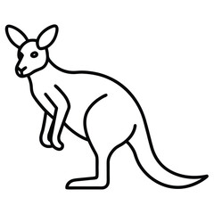 kangaroo silhouette vector art