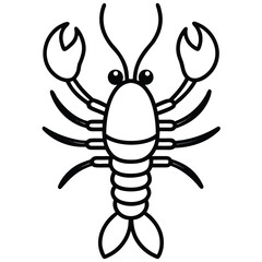 lobster silhouette vector art