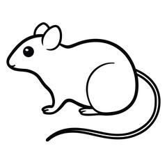 mouse silhouette vector art