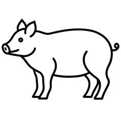 pig silhouette vector art