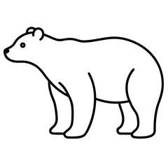 polar bear silhouette vector art