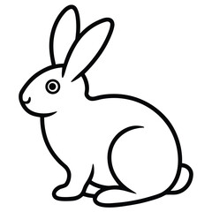 rabbit silhouette vector art