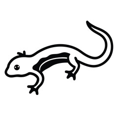 salamander silhouette vector art